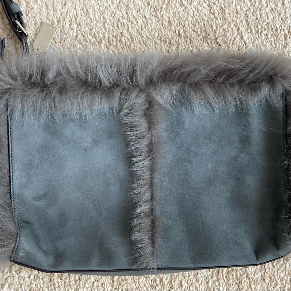 Coach Fur trimmed Coach Clutch